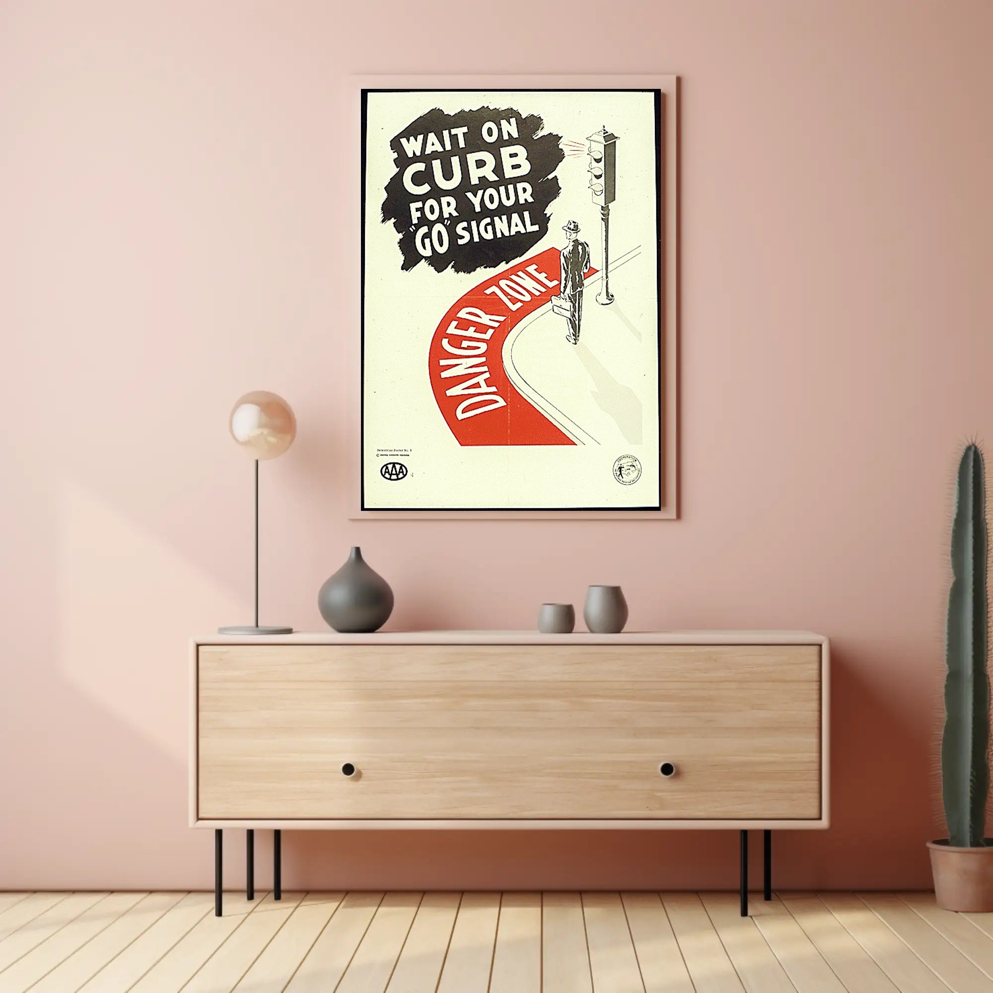 Pedestrian Safety Vintage Poster - Educational or Infographic Poster PosterGoat