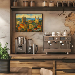 Monrovia Liberia Skyline Digital Painting Travelers Poster