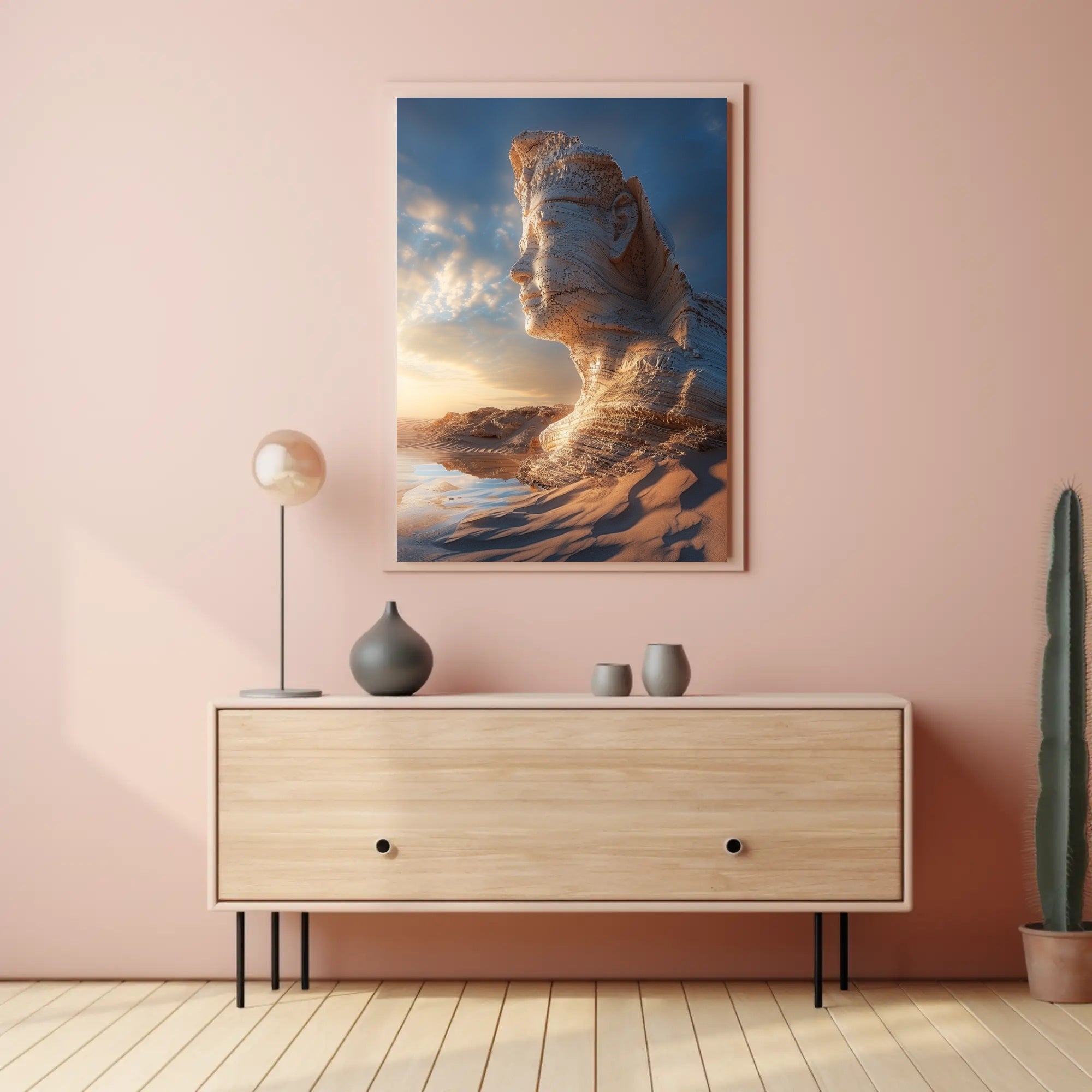Desert Fantasy Face Art in a Fantasy or Mythology Poster PosterGoat