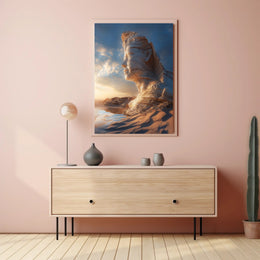 Desert Fantasy Face Art in a Fantasy or Mythology Poster PosterGoat