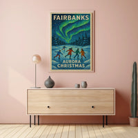 Fairbanks Aurora Christmas Poster