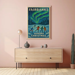Fairbanks Aurora Christmas Poster