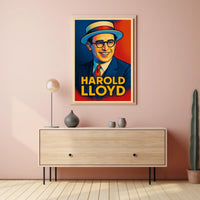 Harold Lloyd Iconic Comedian Poster