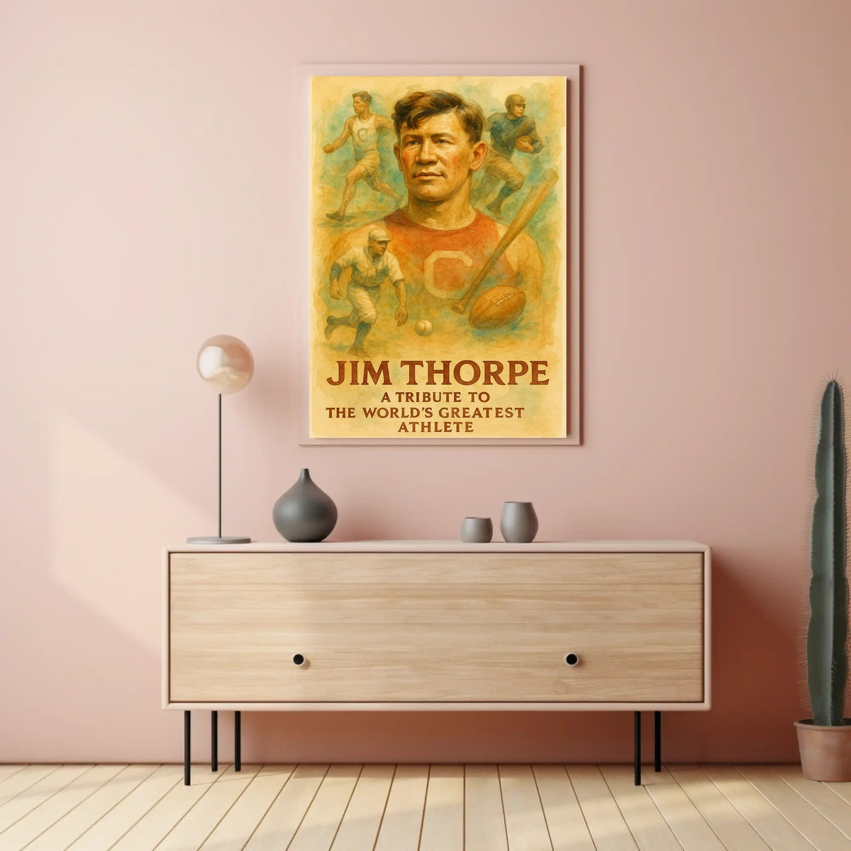 Jim Thorpe Celebrating Legendary Athleticism Poster