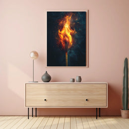 Ignite Your Space: Vivid Flames Art Poster