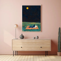 Stargazing Serenity Poster Night Sky Wall Art Print