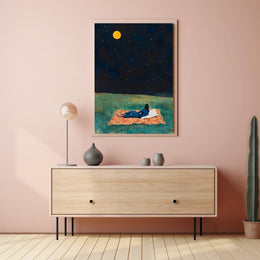 Stargazing Serenity Poster Night Sky Wall Art Print