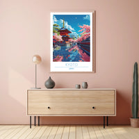 Kyoto Serenity: Cherry Blossoms & Pagoda Cultural Poster