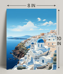 Santorini Serenity Poster PosterGoat