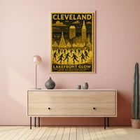 Cleveland Lakefront Glow Poster
