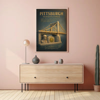 Pittsburgh A Legacy of Steel and Bridges Poster