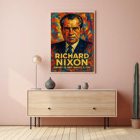 Gerald Ford 38th President of the United States Glitch Hop Art Poster