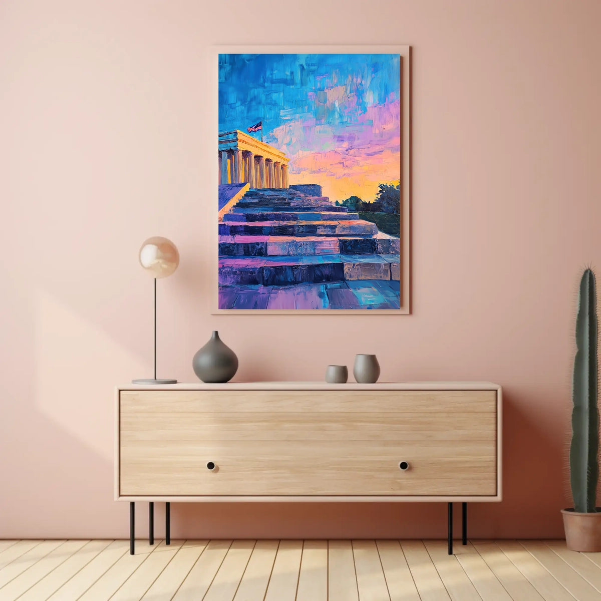 Lincoln Memorial Steps At Dusk Sunset Inspired Poster