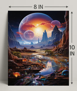 Cosmic Landscape Fantasy Poster PosterGoat
