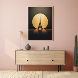 Eiffel Tower Elegance: Modern Art Parisian Poster