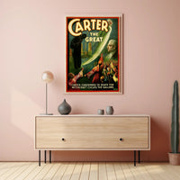 Carter the Great Vintage Magician Show Cultural Poster