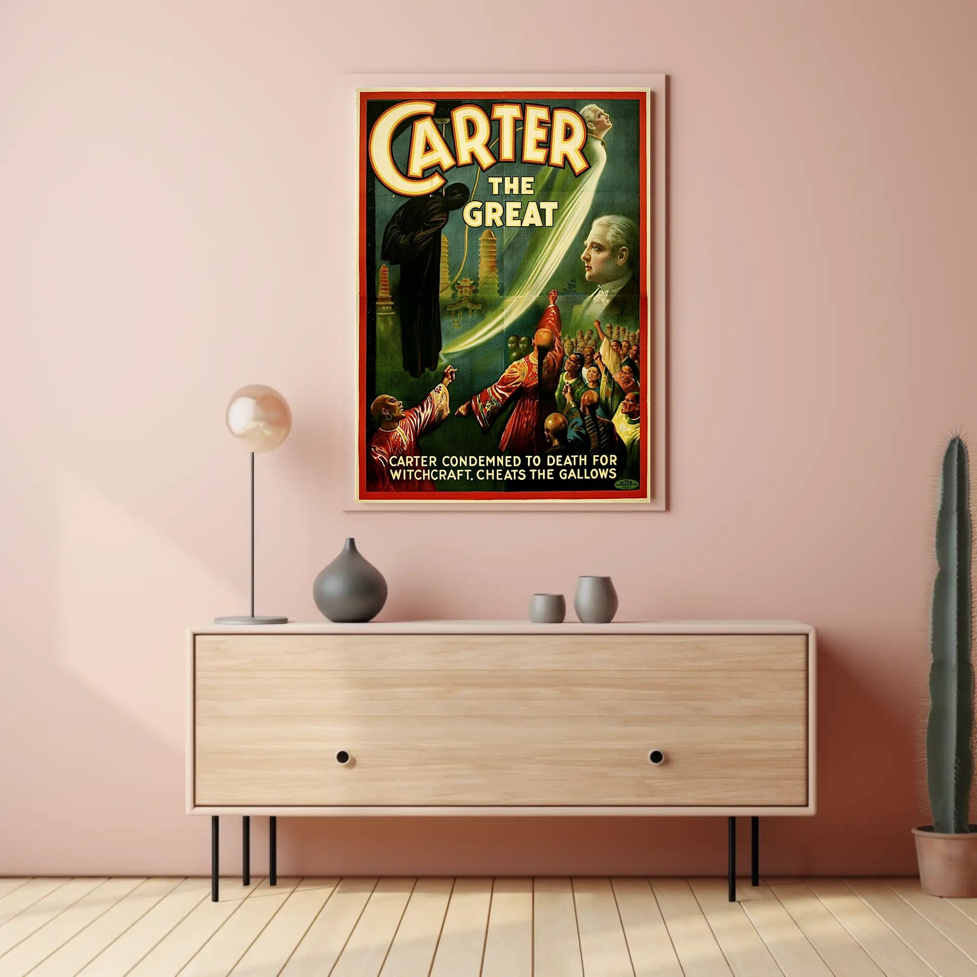 Carter the Great Vintage Magician Show Cultural Poster