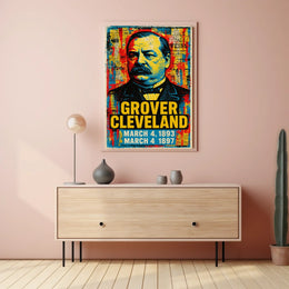 Grover Cleveland 24th President of the United States Street Art Mashup Poster