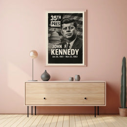 John F. Kennedy 35th President of the United States Digital Montaje Poster