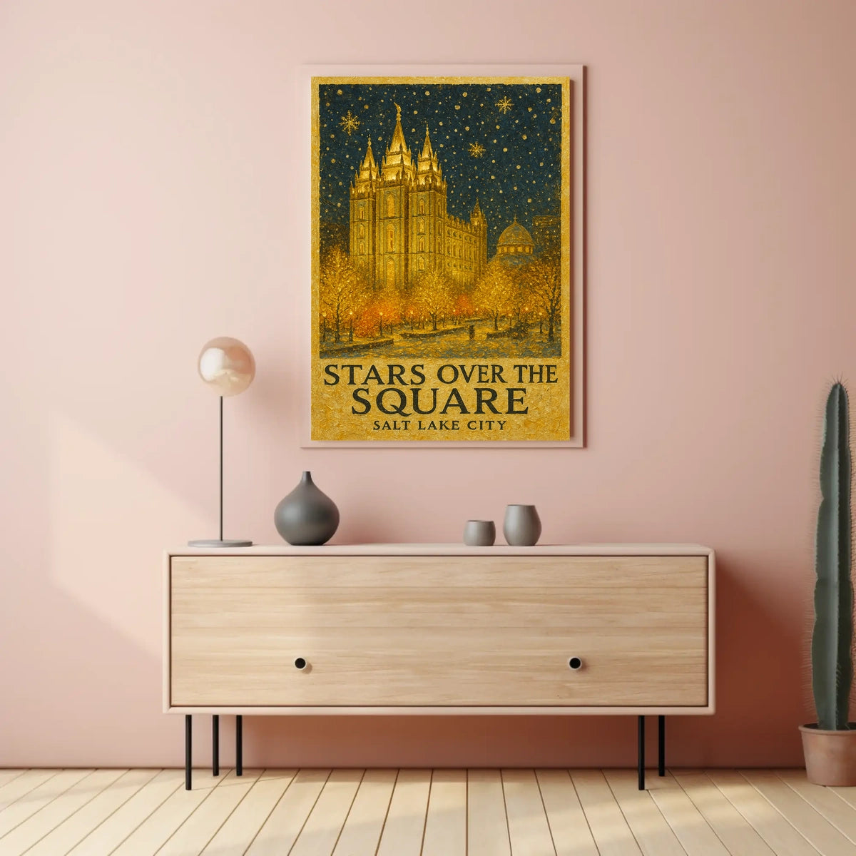 Stars Over The Square Salt Lake City Poster