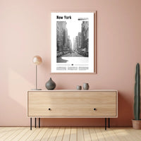 New York City Black And White Poster Modern Wall Art