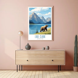 Lake Clark National Park Poster Vintage Travel Print
