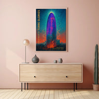 Barcelona Torre Glòries Urban Marvel Cityscape Poster