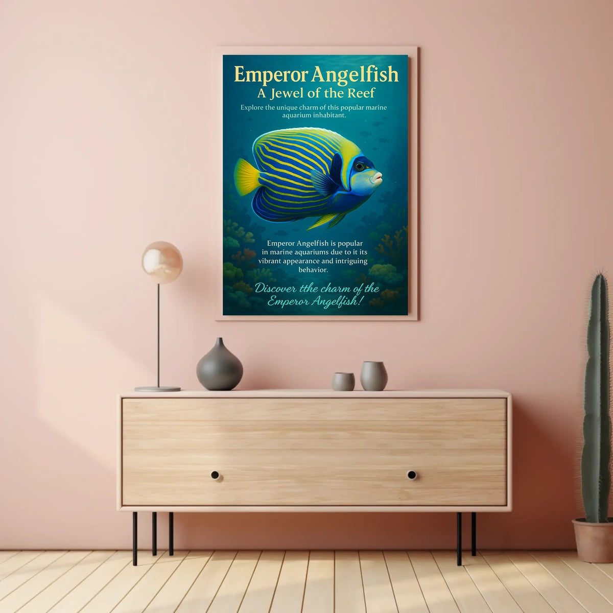 Emperor Angelfish A Jewel of the Reef Poster