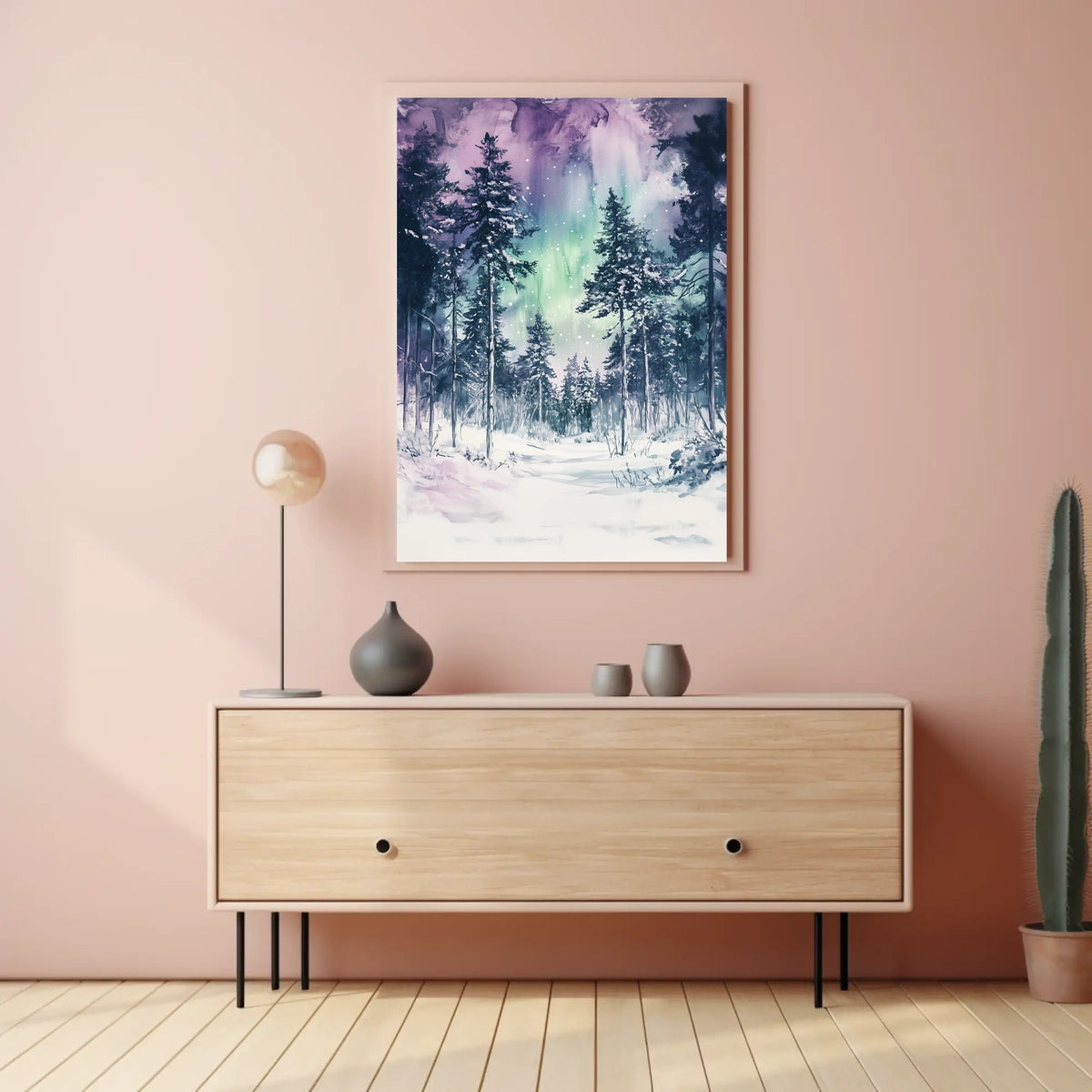 Finland Lapland Snowy Forest Landscape Poster