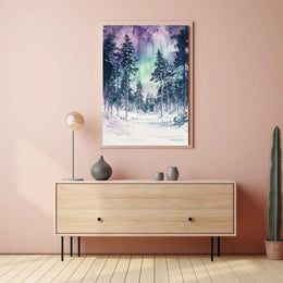 Finland Lapland Snowy Forest Landscape Poster