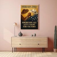 United We Stand Vintage WWII Propaganda Poster