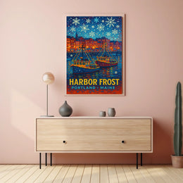 Harbor Frost in Portland, Maine Poster