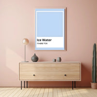 Minimalist Ice Water Color Swatch Art Poster PosterGoat