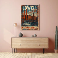 Lowell Industrial Heritage Minimalist Wanderlust Poster