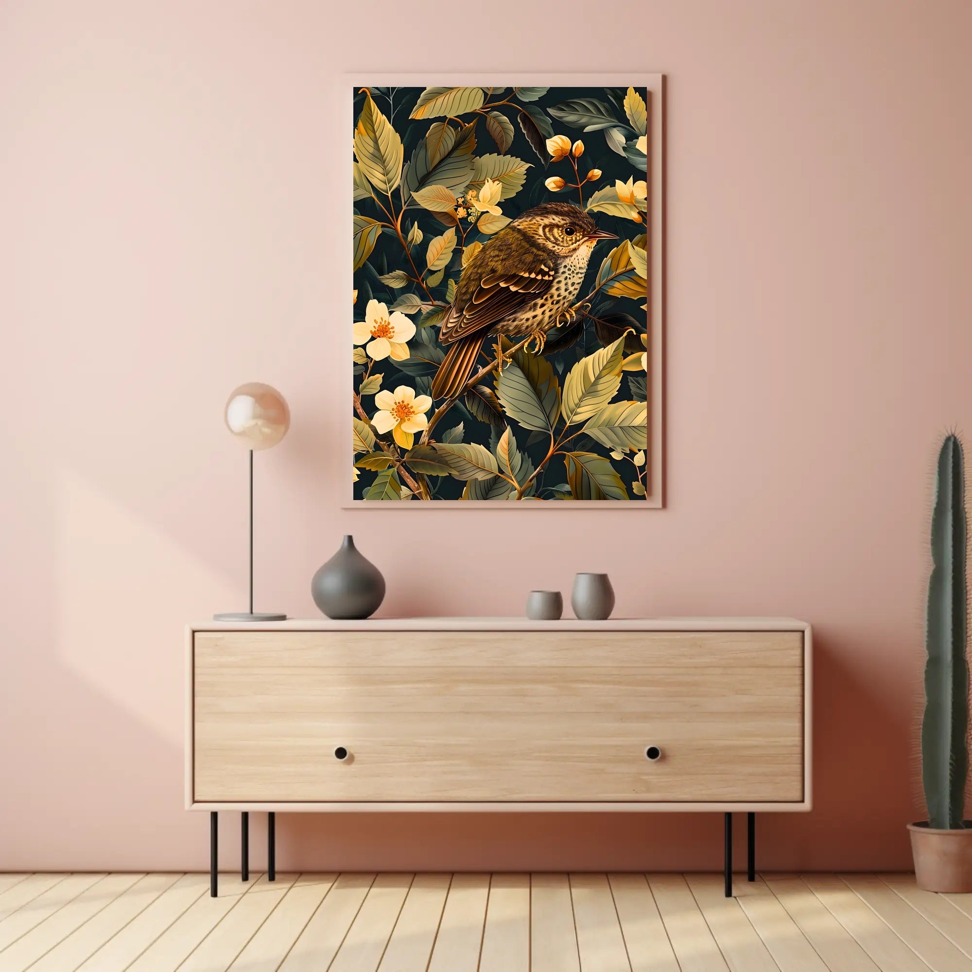 Richly Illustrated Vintage Bird Nature Art Animal Poster