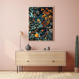 Autumnal Botanical Symphony Wall Art Print