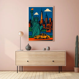 Abstract Art Poster: Vibrant Colors and Emotions