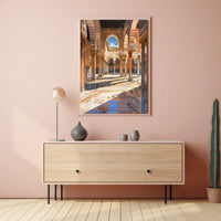 Ornate Moorish Architecture Poster: Alhambra-Inspired Art Print