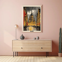 Dresden in the Rain Poster