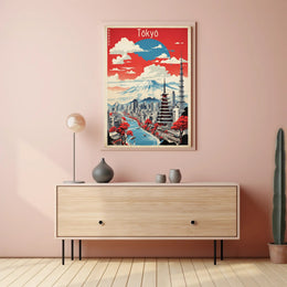 Tokyo Tradition Meets Modernity Travel Poster