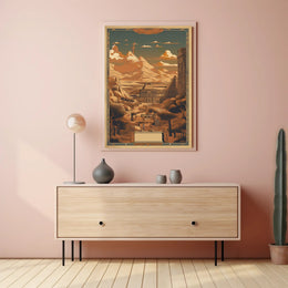 Ancient Mystical Landscape Poster