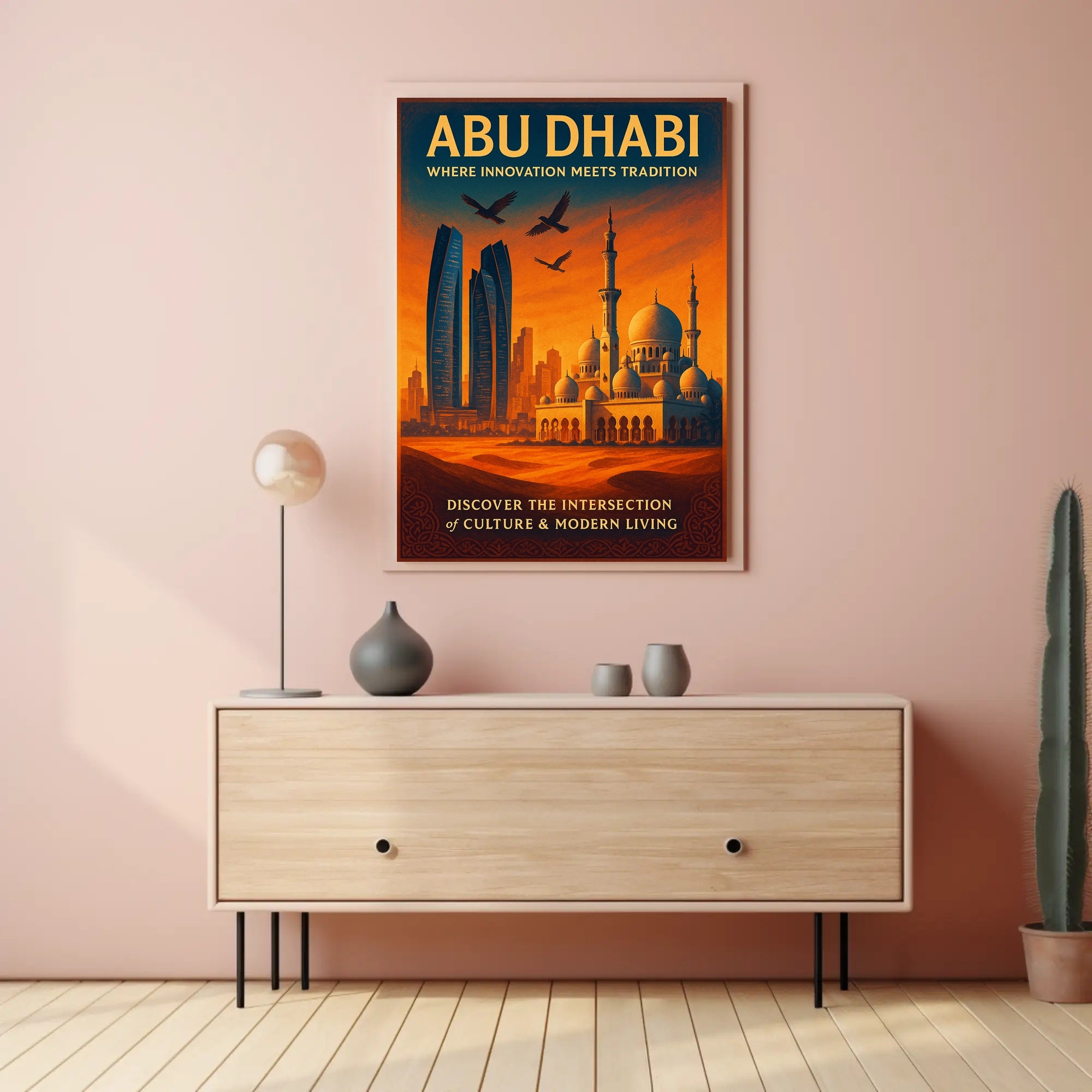 Abu Dhabi Skyline Harmony: Urban or Cityscape Poster
