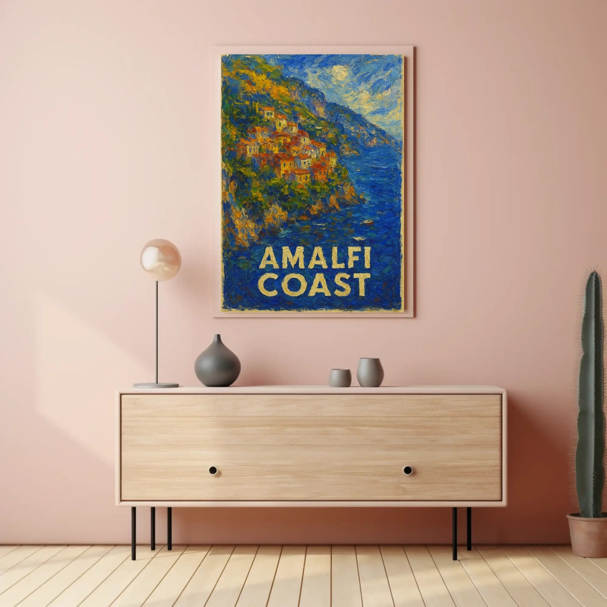 Amalfi Coast Impression Poster Wall Art 18x24 Home Decor