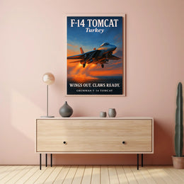 F-14 Tomcat Wings Out, Claws Ready Poster PosterGoat