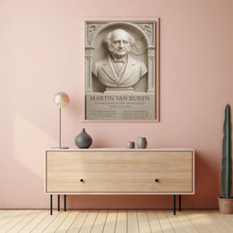 Martin Van Buren Bust Vintage Historical Presidential Poster
