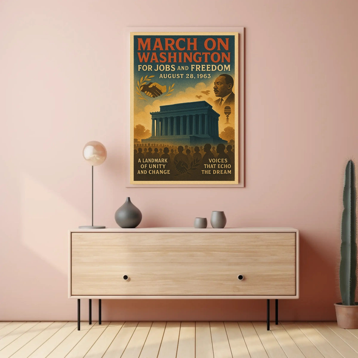 Historic March on Washington Vintage Poster Art