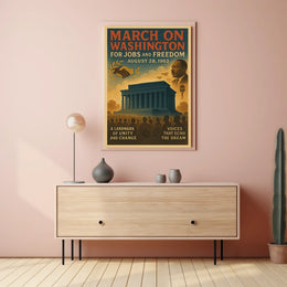 Historic March on Washington Vintage Poster Art