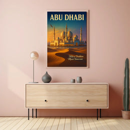 Abu Dhabi Where Tradition Meets Poster