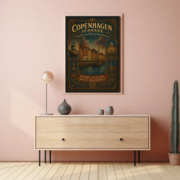 Copenhagen, Denmark Where History Meets Modernity Poster