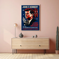 JFK Patriotic Legacy Vintage Art Poster Print